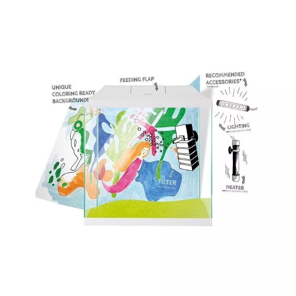Aquael Leddy Set Mini 30 akvariumas stačiakampis su įranga, baltas, 12,6 l, 28x15x30 cm