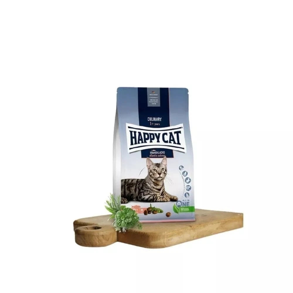 Happy Cat visavertis pašaras suaugusioms katėms su lašiša Culinary AtlantikLachs, 300 g