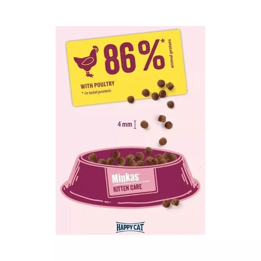 Happy Cat Minkas Kitten Care Geflugel visavertis pašaras jauniems kačiukams 10 kg
