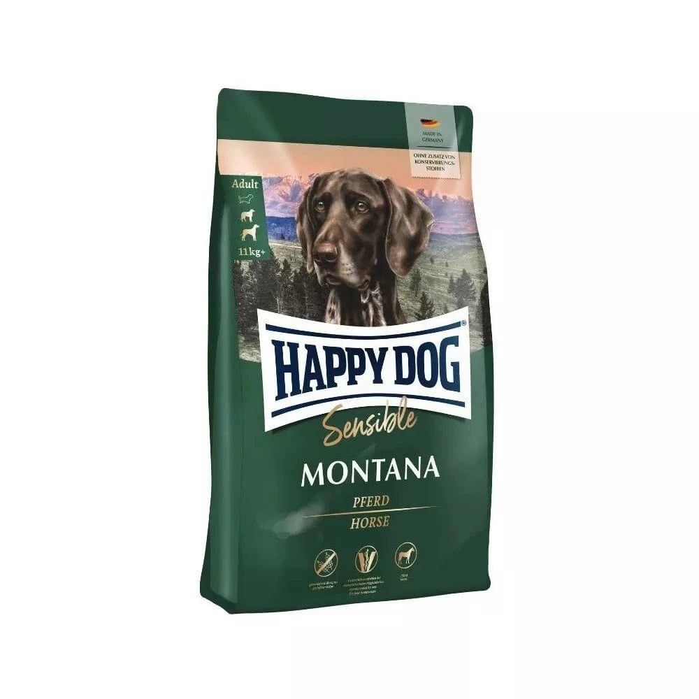 Happy Dog Montana visavertis pašaras suaugusiems šunims su arkliena, 1 kg