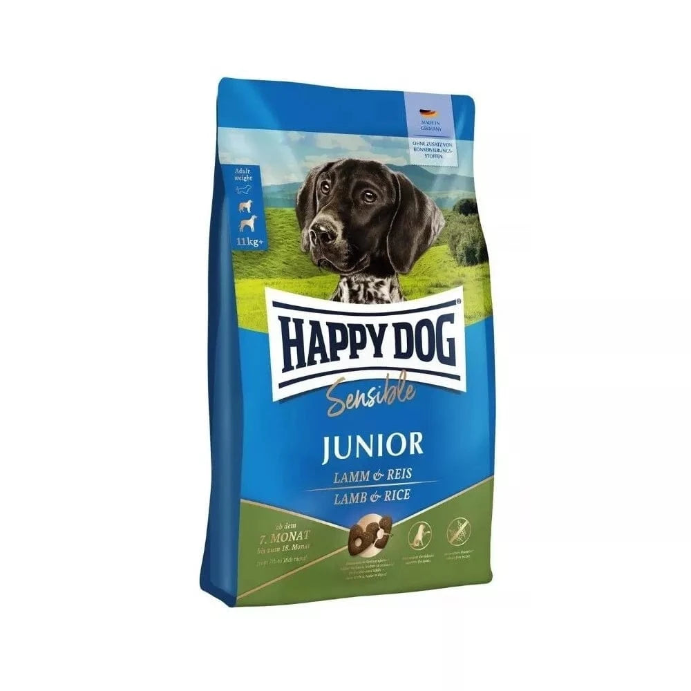 Happy Dog visavertis pašaras jauniems šunims su ėriena ir ryžiais Sensible Junior Lamb&Rice, 1 kg
