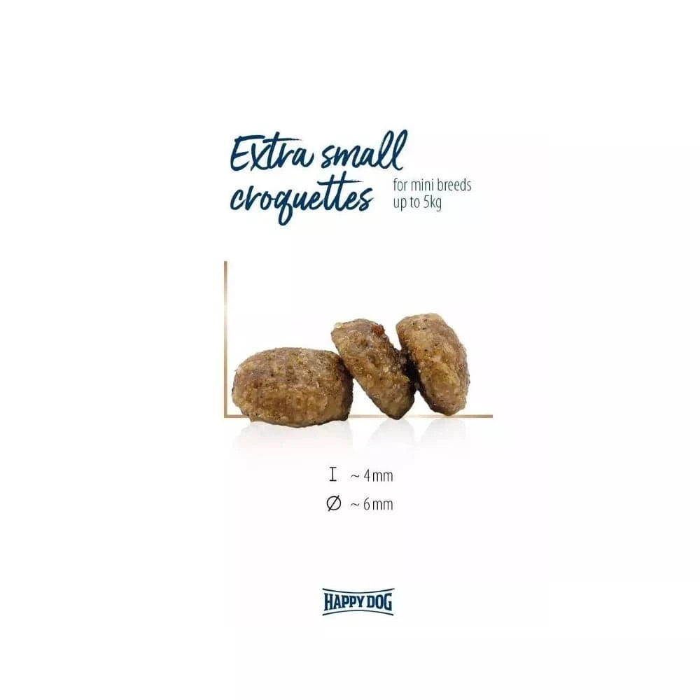 Happy Dog XS Mini Bali visavertis pašaras mažų veislių suaugusiems šunims su vištiena ir ciberžole, 300 g