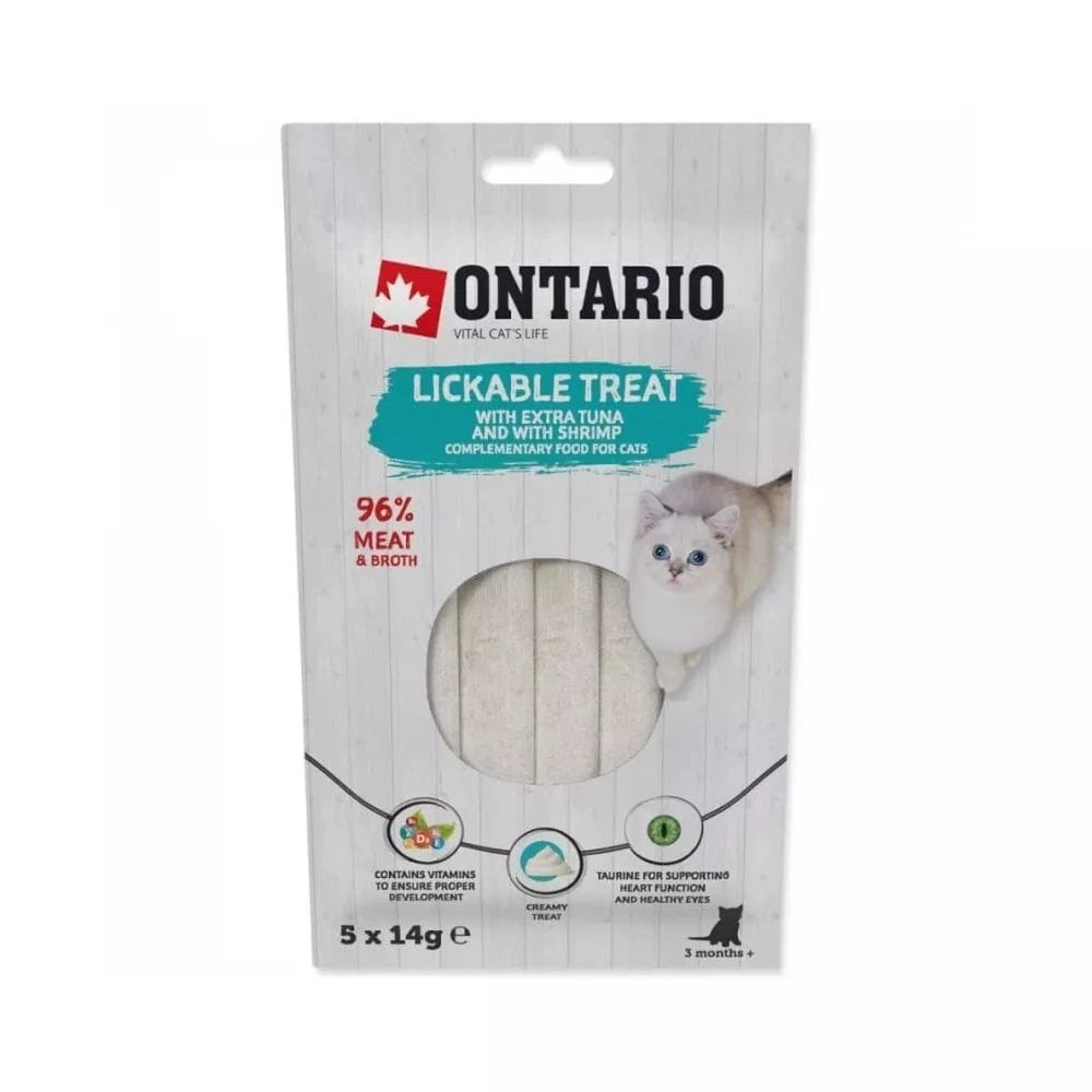 Kreminis skanėstas katėms su tunu ir krevetėmis, 5x14 g