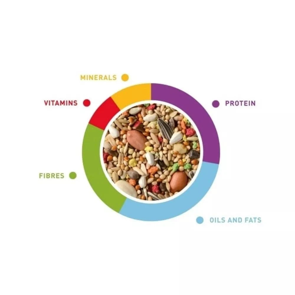Maistas vidutinėms papūgoms (nimfoms, neišskiriamiesiems) Padovan Grandmix Parrocchetti  400 g