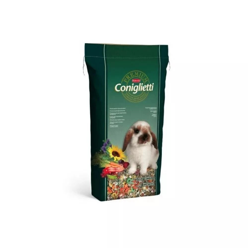 Maistas triušiams su vaisiais ir daržovėmis Premium Coniglietti 18 kg