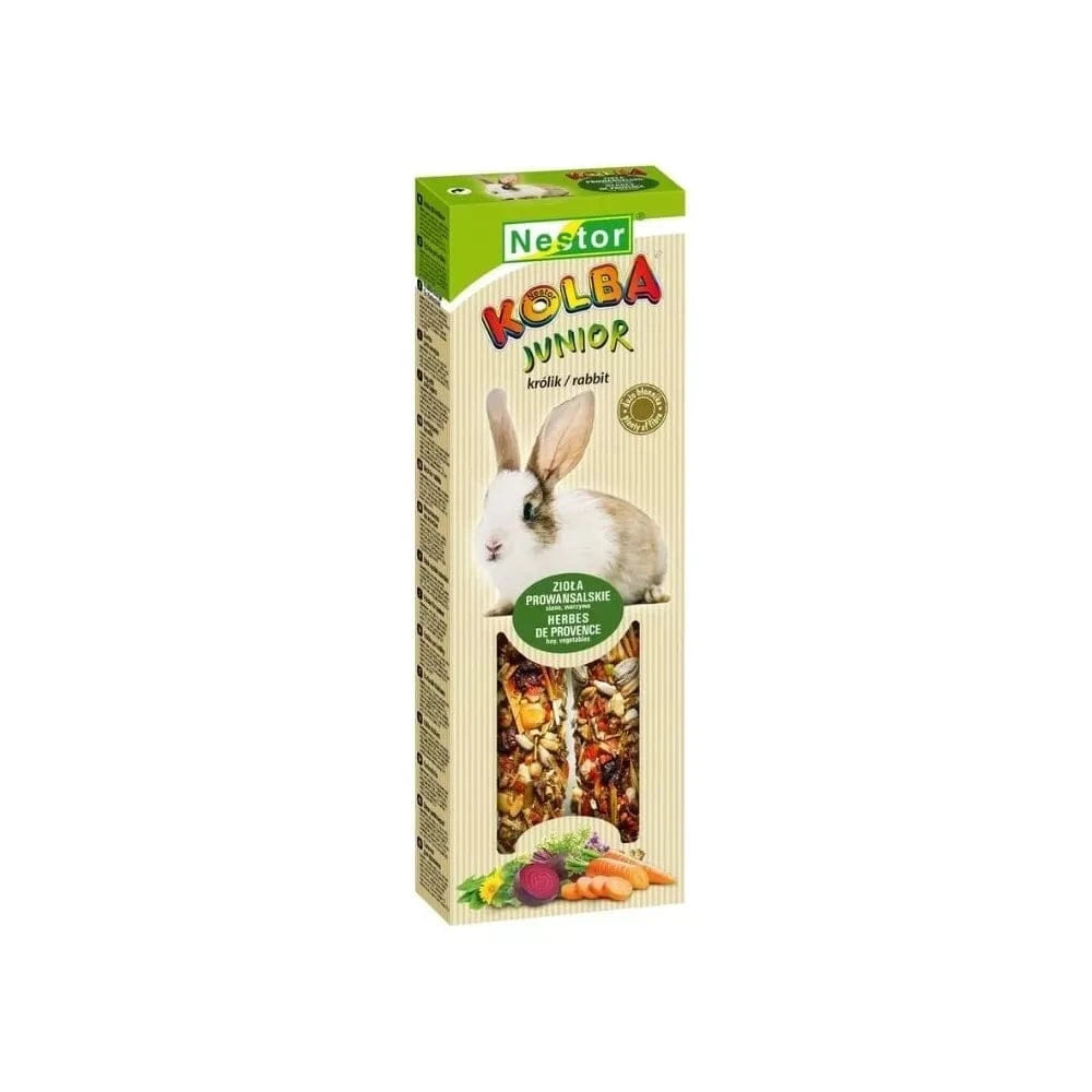 Skanėstai jauniems triušiukams su daržovėmis, šienu, kiaulpienėmis ir žolelėmis, 2 vnt.