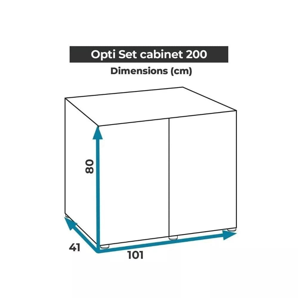 Opti Set 200 spintelė stačiakampė, balta, 101x41x80 cm