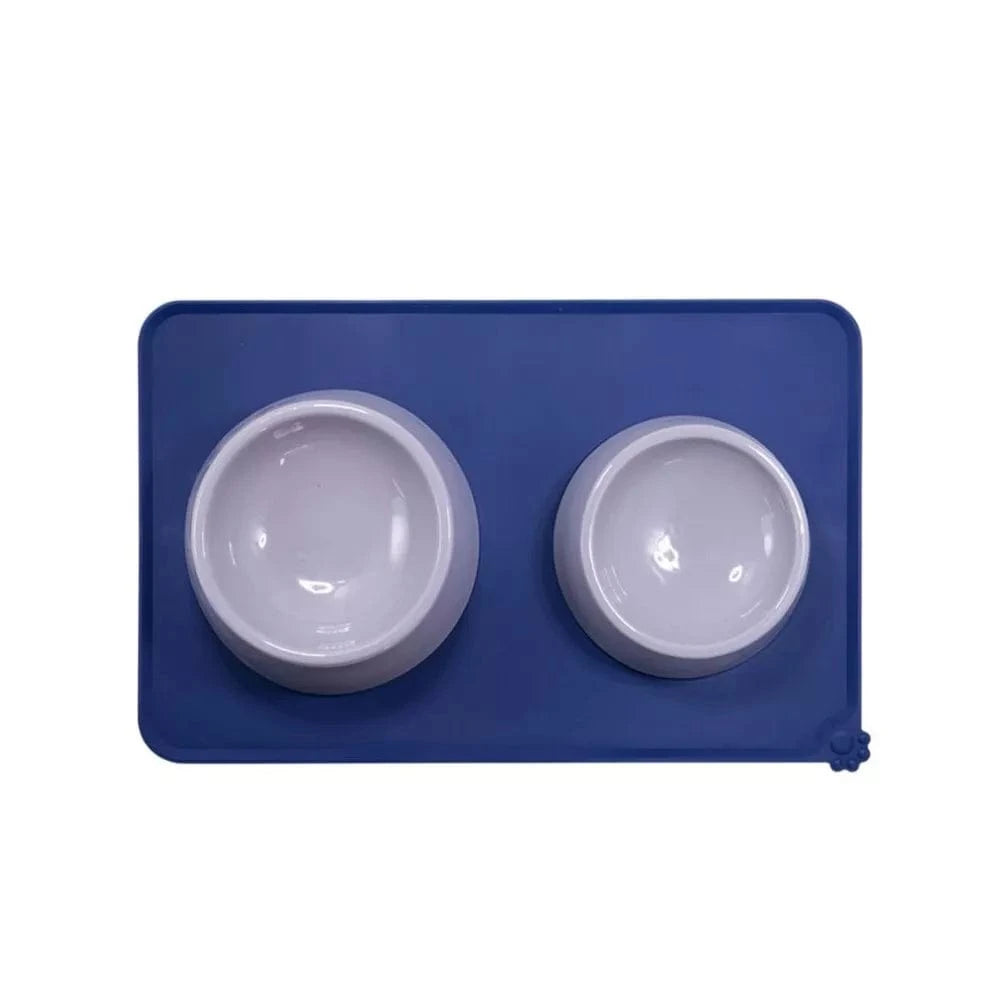 Silikoninis padėklas dubenėliams Canto, 47x30 cm, mėlynas