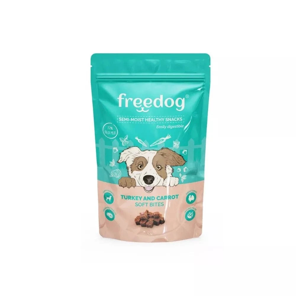 Skanėstas šunims Freedog su kalakutiena ir morkomis, 100 g