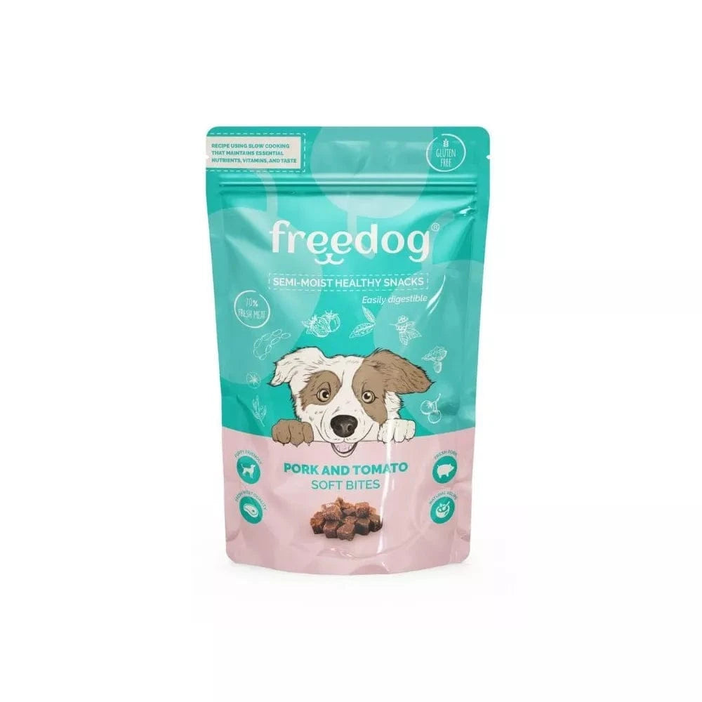 Skanėstas šunims Freedog su kiauliena ir pomidorais, 100 g