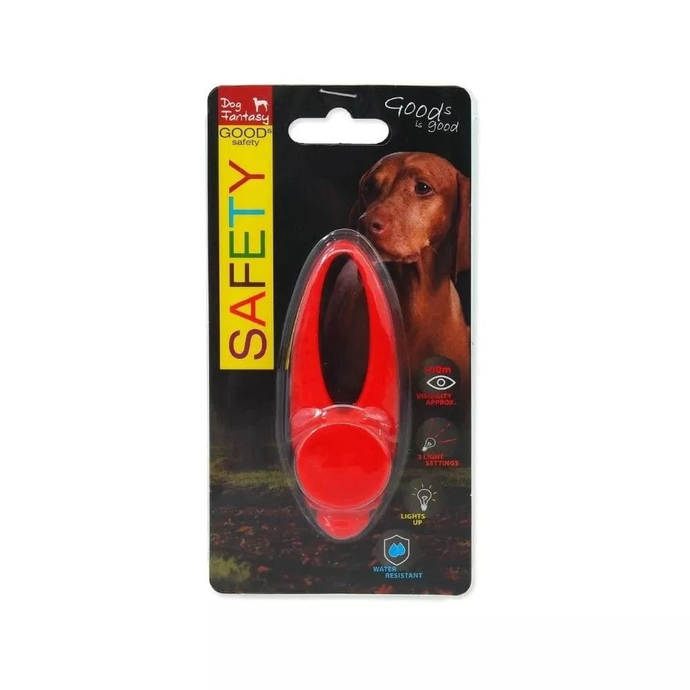 Šviečiantis silikoninis pakabukas šunims, raudonas