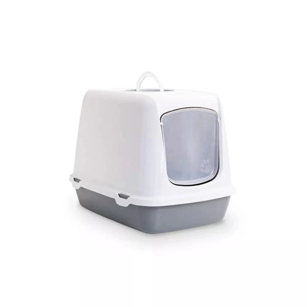 Uždaras tualetas katėms Oscar pilkas, 50x37x39 cm