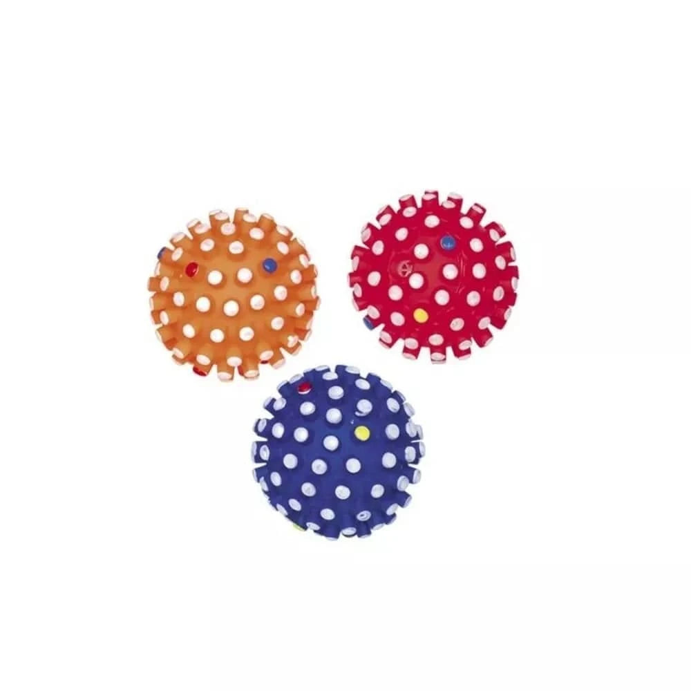 Žaislas šunims spygliuotas cypiantis kamuoliukas, 6 cm