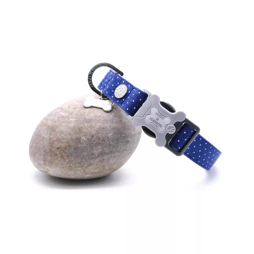 Antkaklis tamsiai mėlynas su taškeliais, M dydžio