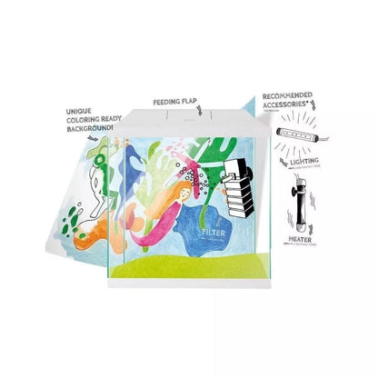 Aquael Leddy Set Mini 30 akvariumas stačiakampis su įranga, baltas, 12,6 l, 28x15x30 cm