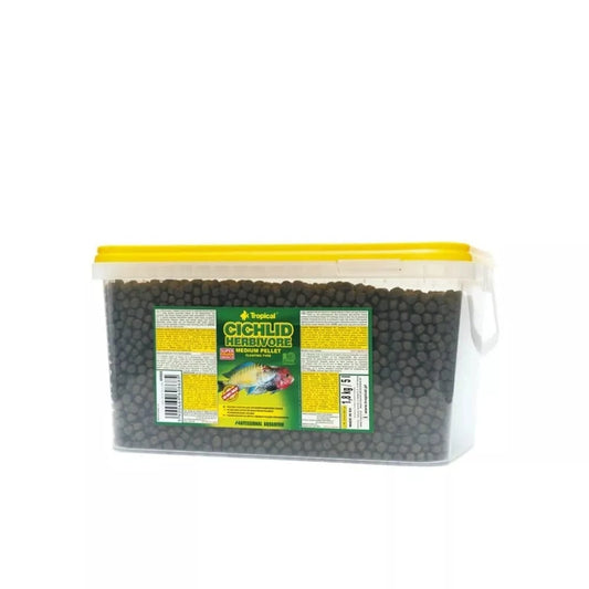 Tropical Cichlid Herbivore Medium Pellet pašaras ciklidams 5 l (1,8 kg)