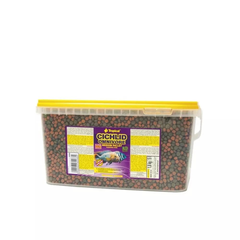 Tropical Cichlid Omnivore Medium Pellet granuliuotas pašaras visaėdžiams ciklidams 5 l (1,8 kg)