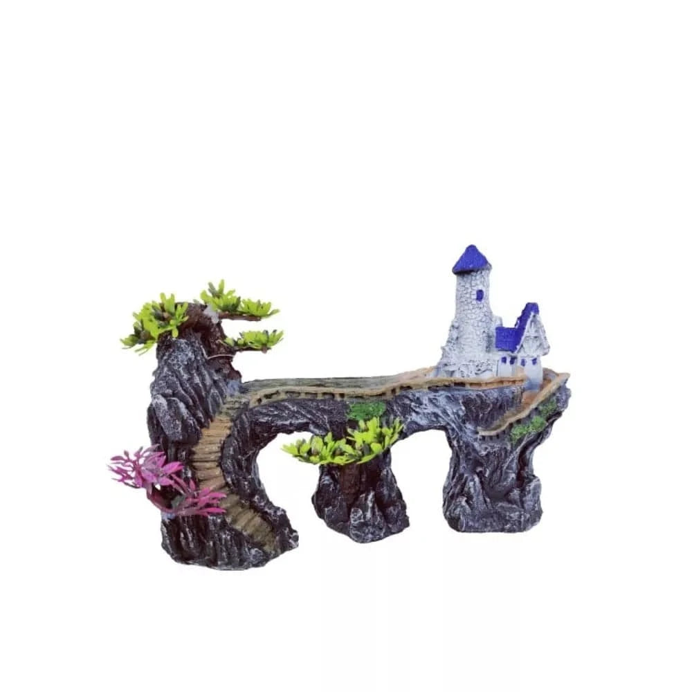 Dekoracija akvariumui Pilis ant uolos, 24x11x15 cm