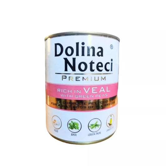 Dolina Noteci Premium konservai šunims su veršiena ir žaliaisiais žirneliais 800 g