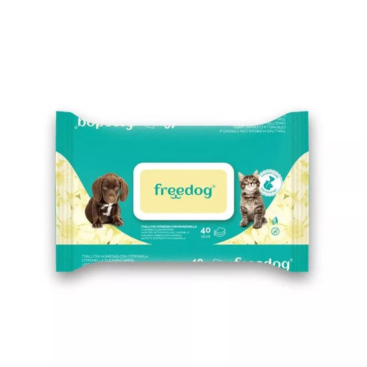 Drėgnos servetėlės gyvūnų priežiūrai, ramunėlių kvapo, 40 vnt.