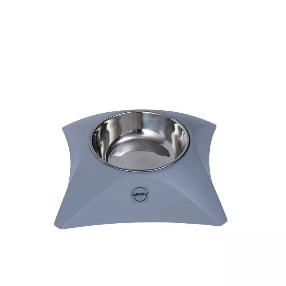 Dubenėlis gyvūnui su stoveliu, pilkas, 17x17x4cm