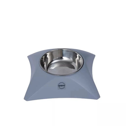 Dubenėlis gyvūnui su stoveliu, pilkas, 17x17x4cm