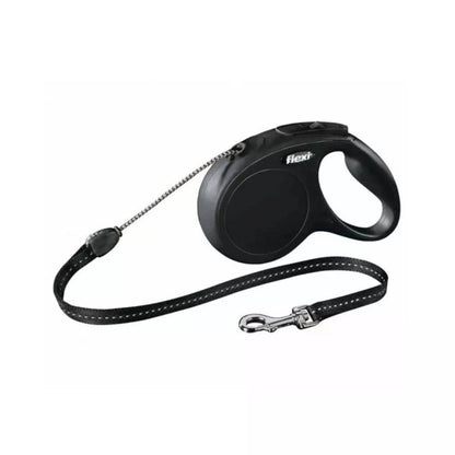 Automatinis pavadys-virvutė Flexi New Classic M juodas, 8 m,