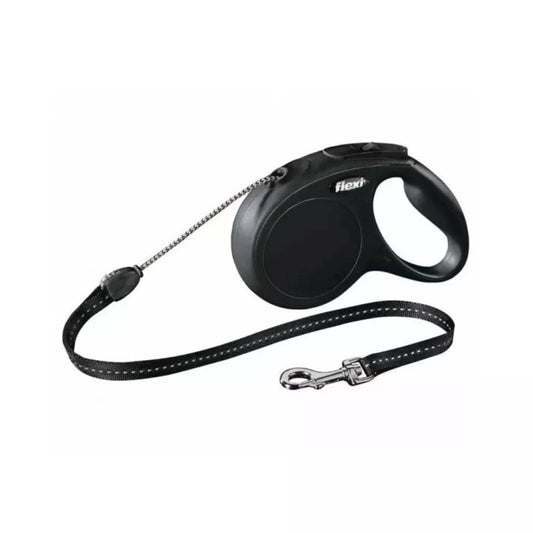 Automatinis pavadys-virvutė Flexi New Classic M juodas, 8 m,