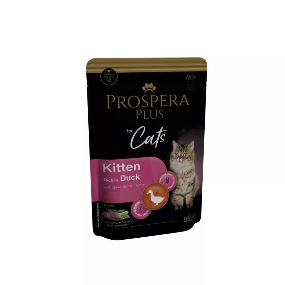 Guliašas jauniems kačiukams Prospera su antiena ir žaliosiomis pupelėmis, 85 g
