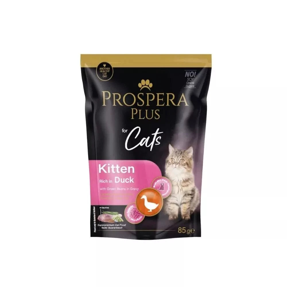 Guliašas jauniems kačiukams Prospera su antiena ir žaliosiomis pupelėmis, 85 g