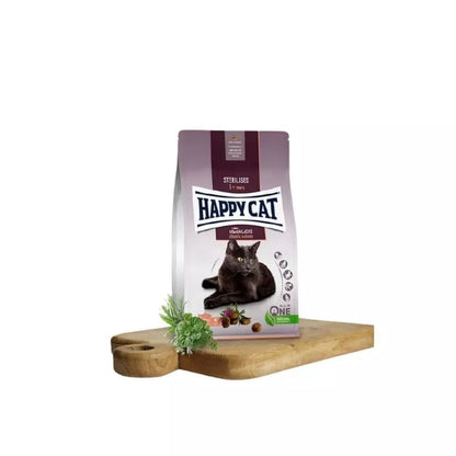 Happy Cat visavertis pašaras sterilizuotoms katėms su lašiša Sterilised Atlantik Lachs, 300 g