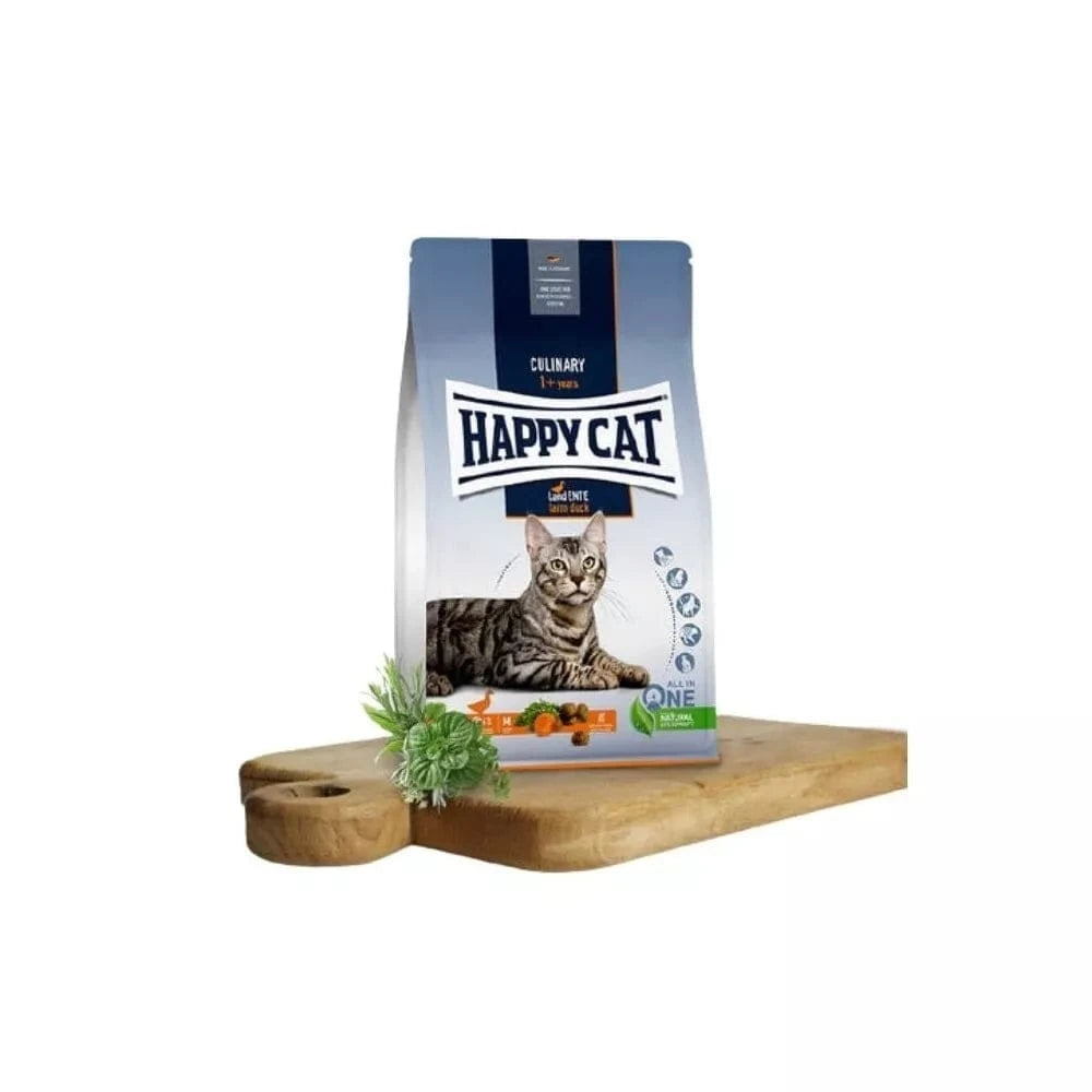 Happy Cat visavertis pašaras suaugusioms katėms su antiena Culinary LandEnte, 300 g
