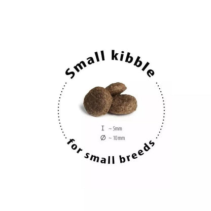 Happy Dog Mini Neuseeland visavertis pašaras mažų veislių suaugusiems šunims su ėriena ir ryžiais, 300 g