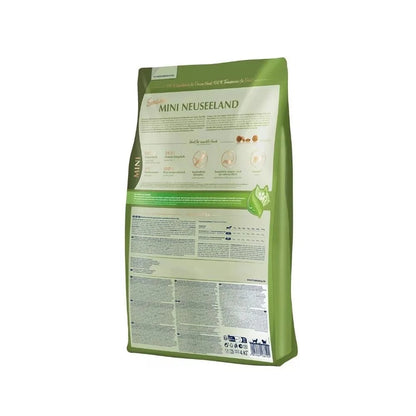 Happy Dog Mini Neuseeland visavertis pašaras mažų veislių suaugusiems šunims su ėriena ir ryžiais, 800 g