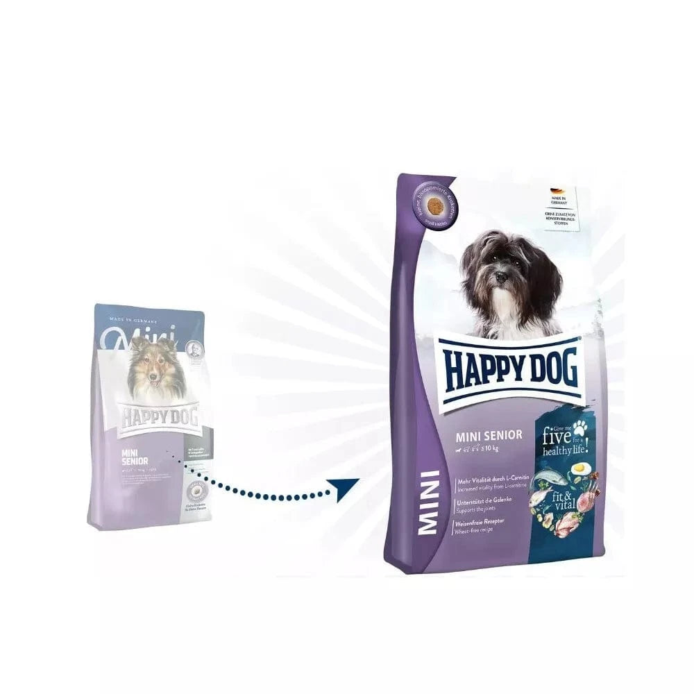 Happy Dog Mini Senior visavertis pašaras mažų veislių seniems šunims, 800 g