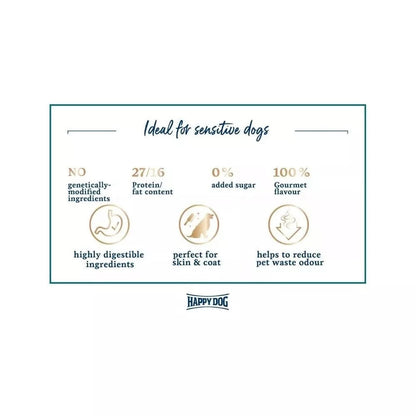 Happy Dog XS Mini Bali visavertis pašaras mažų veislių suaugusiems šunims su vištiena ir ciberžole, 300 g