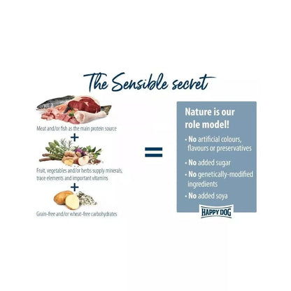 Happy Dog XS Mini Bali visavertis pašaras mažų veislių suaugusiems šunims su vištiena ir ciberžole, 300 g