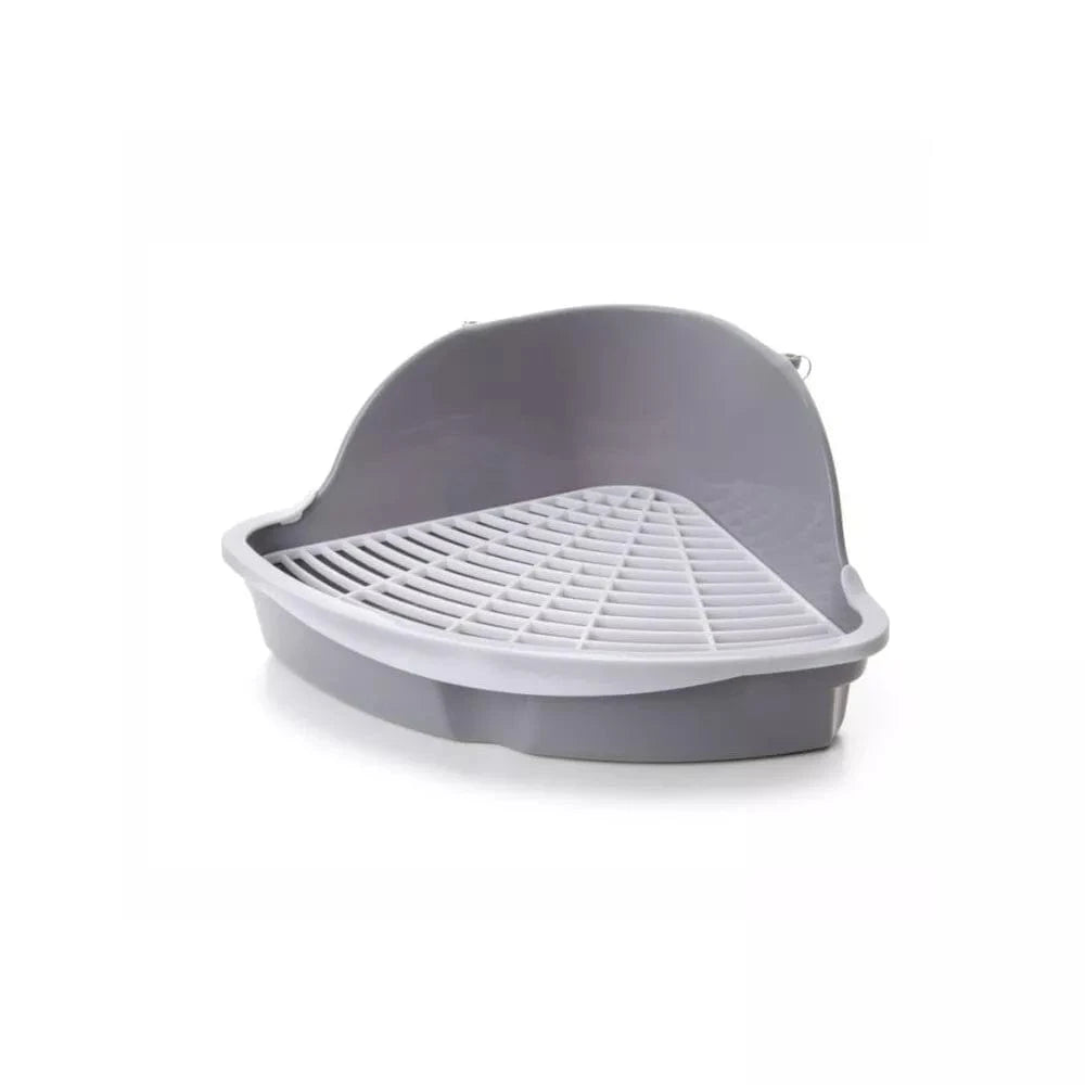 Kampinis tualetas graužikams su tinkleliu, 18x18x25 cm, pilkas