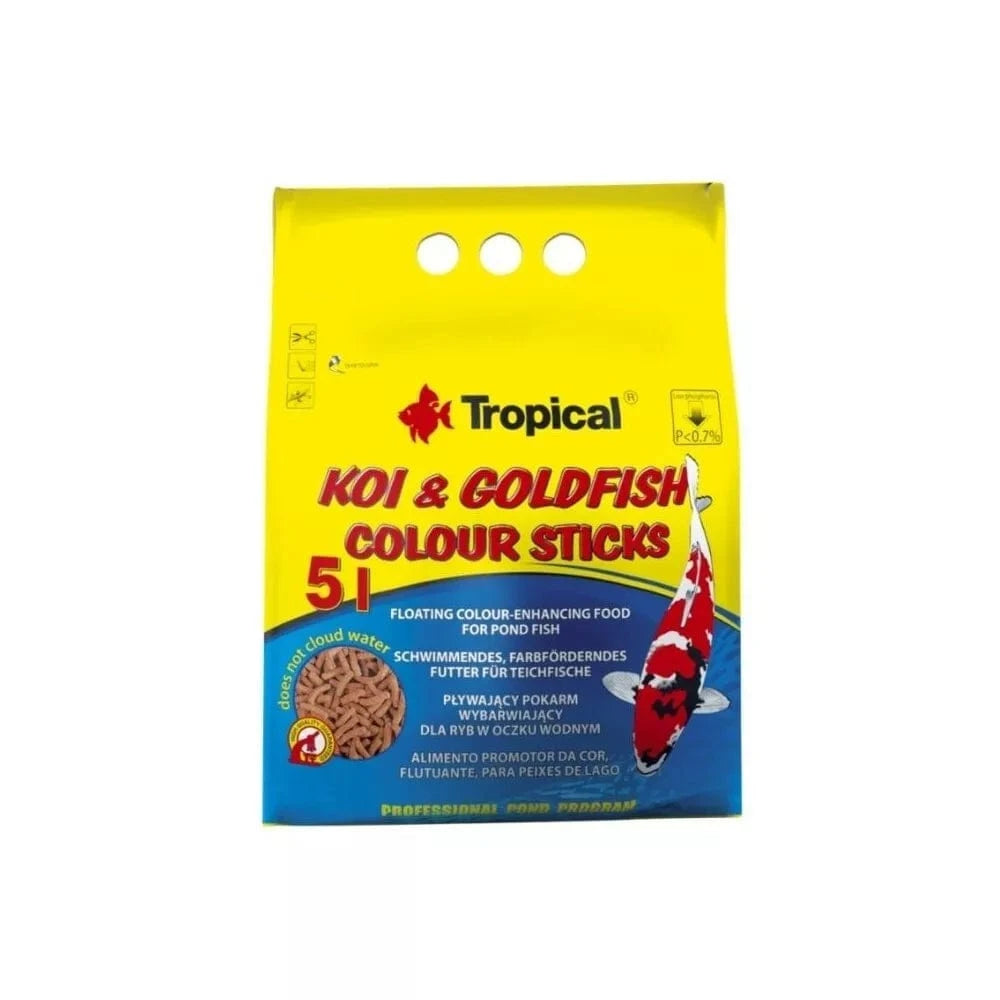 Tropical Koi&Goldfish Colour Sticks spalvą ryškinantis pašaras, 5 l