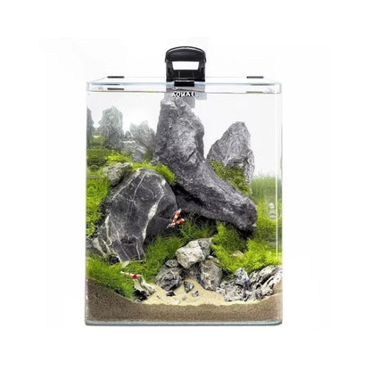 Opti Bent 20 akvariumas stačiakampis, juodas, 25x25x30 cm, 19 l