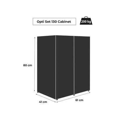 Opti Set 130 spintelė  stačiakampė, juoda, 61x41x80 cm