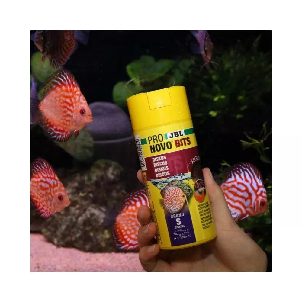 ProNovo Bits Grano S universalus pašaras diskusams ir Pietų Amerikos ciklidams 250 ml (click)