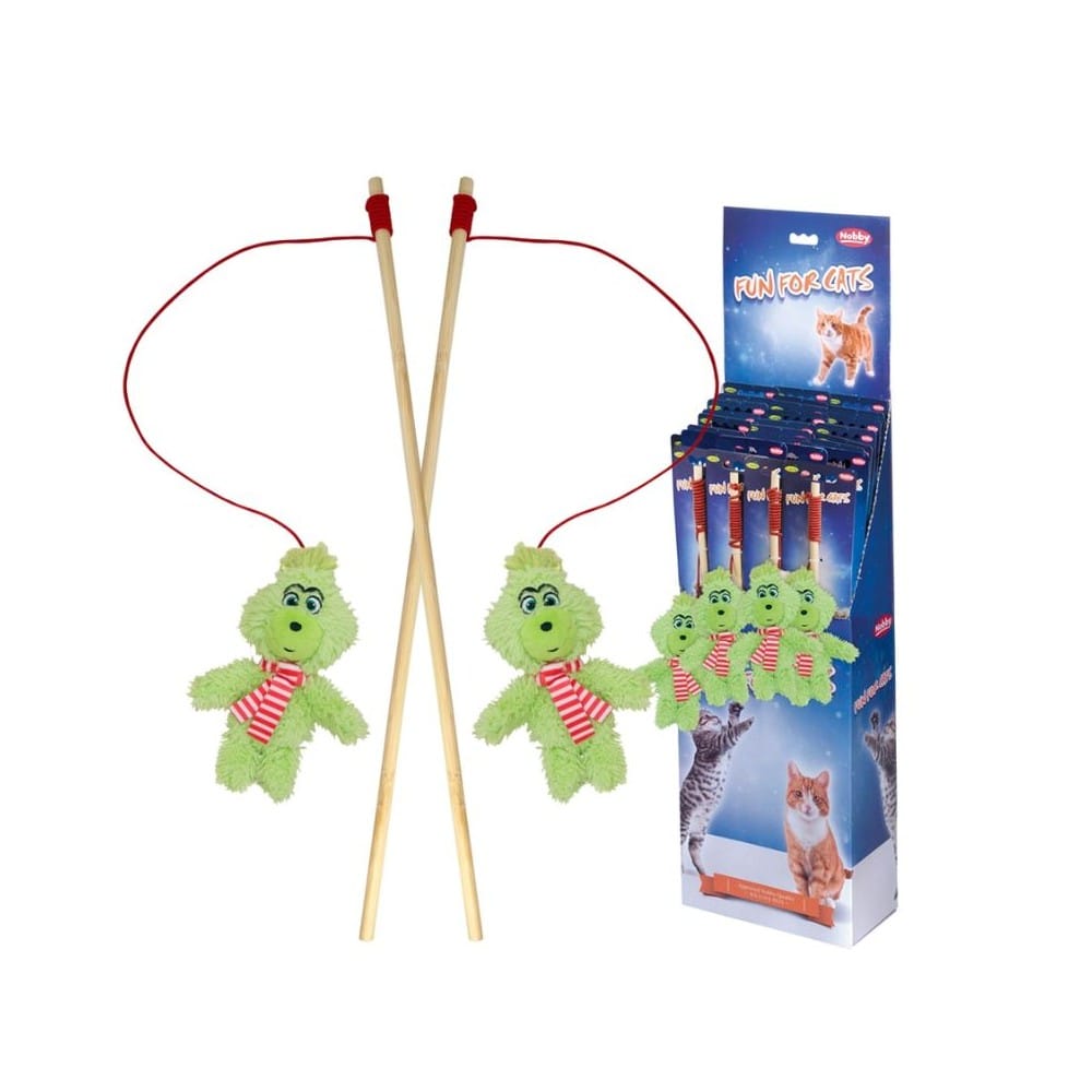 Žaislas katėms meškerė su Grinču, 40+60 cm, 13 cm