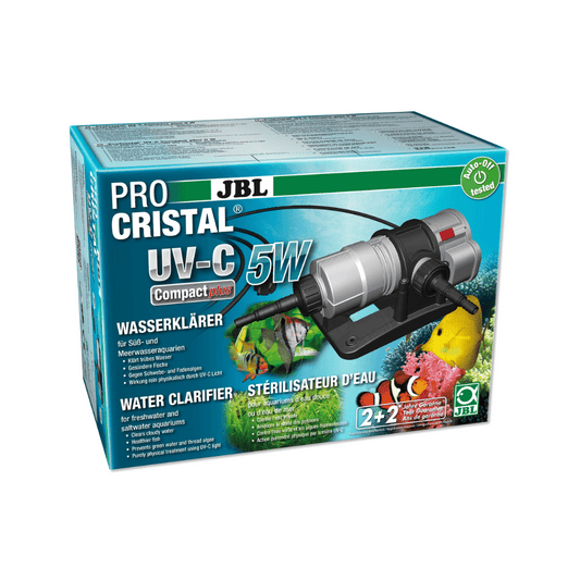 JBL sterilizatorius ProCristal Compact Plus UV-C 5 W   Naudojant sterilizatorių vanduo tampa skaidrus ir sveikas.