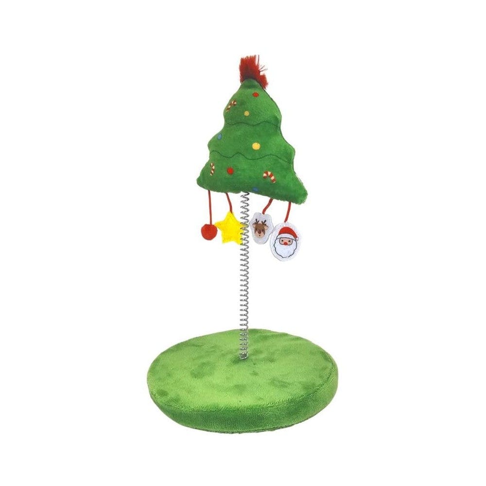 Žaislas katėms kalėdinė aikštelė su eglute, 26 cm