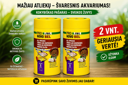 Žuvų pašaras JBL ProNovo Bel Grano S 1000 ml – švaresniam akvariumui