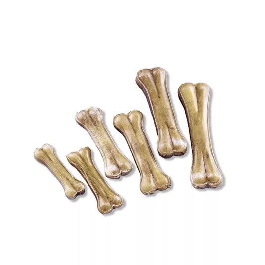 Rudi kaulai šunims iš jaučio odos 21,5 cm (10 vnt.)