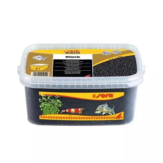 Sera gruntas akvariumui, juodas, 2-3 mm, 3 l