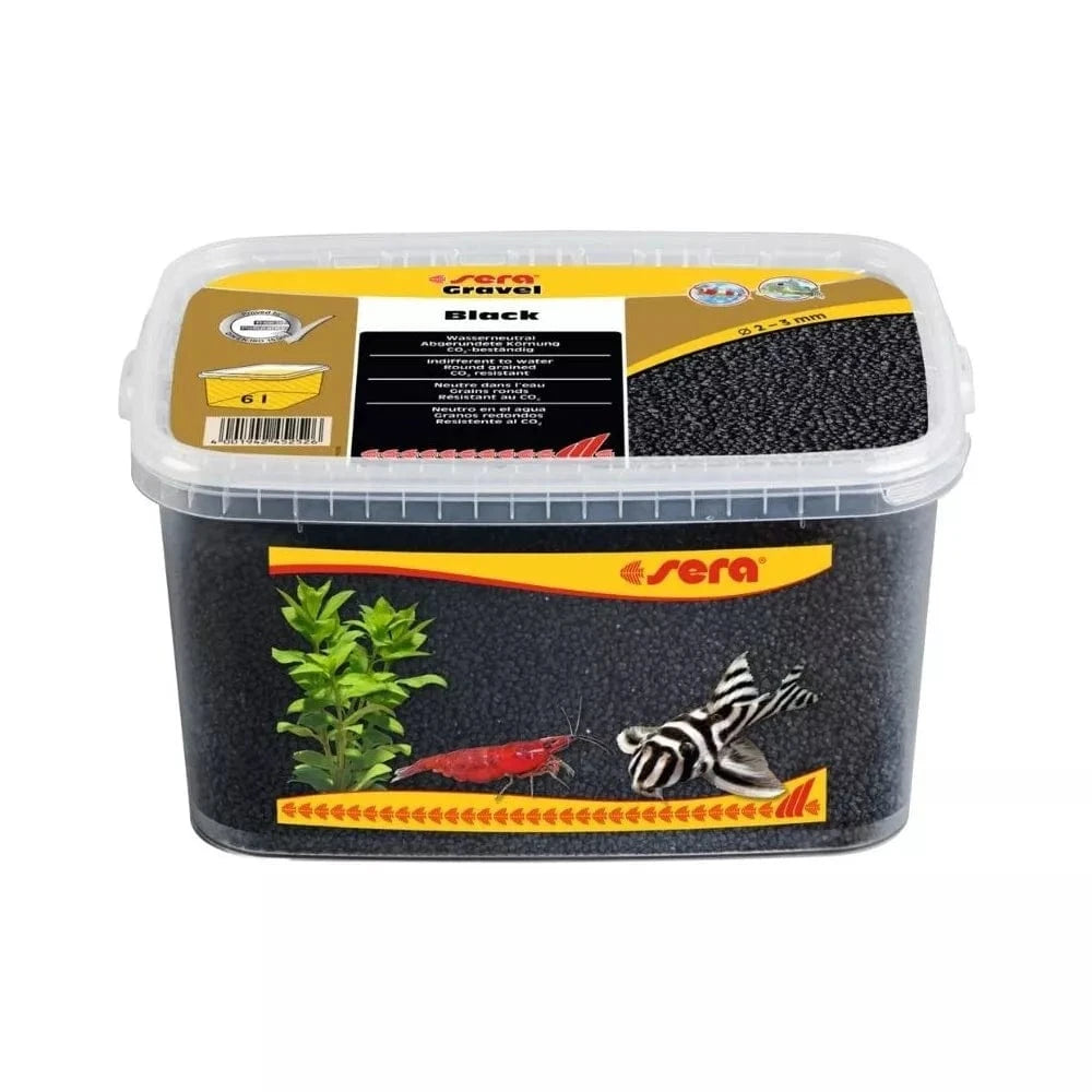 Sera gruntas akvariumui, juodas, 2-3 mm, 6 l