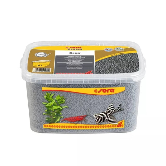 Sera gruntas akvariumui, pilkas, 2-3 mm, 6 l
